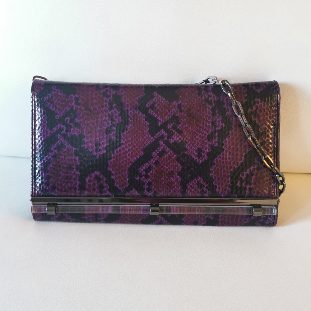 Purple clutch purse
